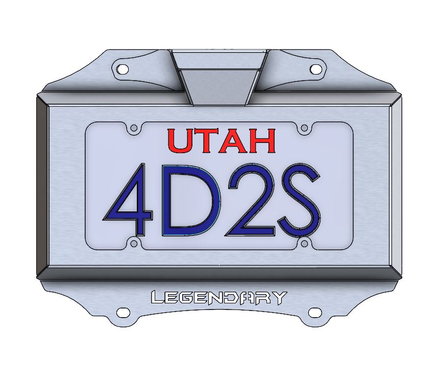 JK Spare Tire Delete License Plate Mount W/Rigid Chase Light Bracket