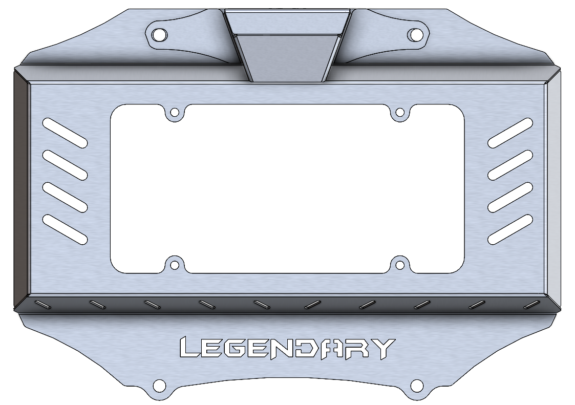 TJ/LJ Spare Tire Delete License Plate Mount W/Rigid Chase Light Bracket