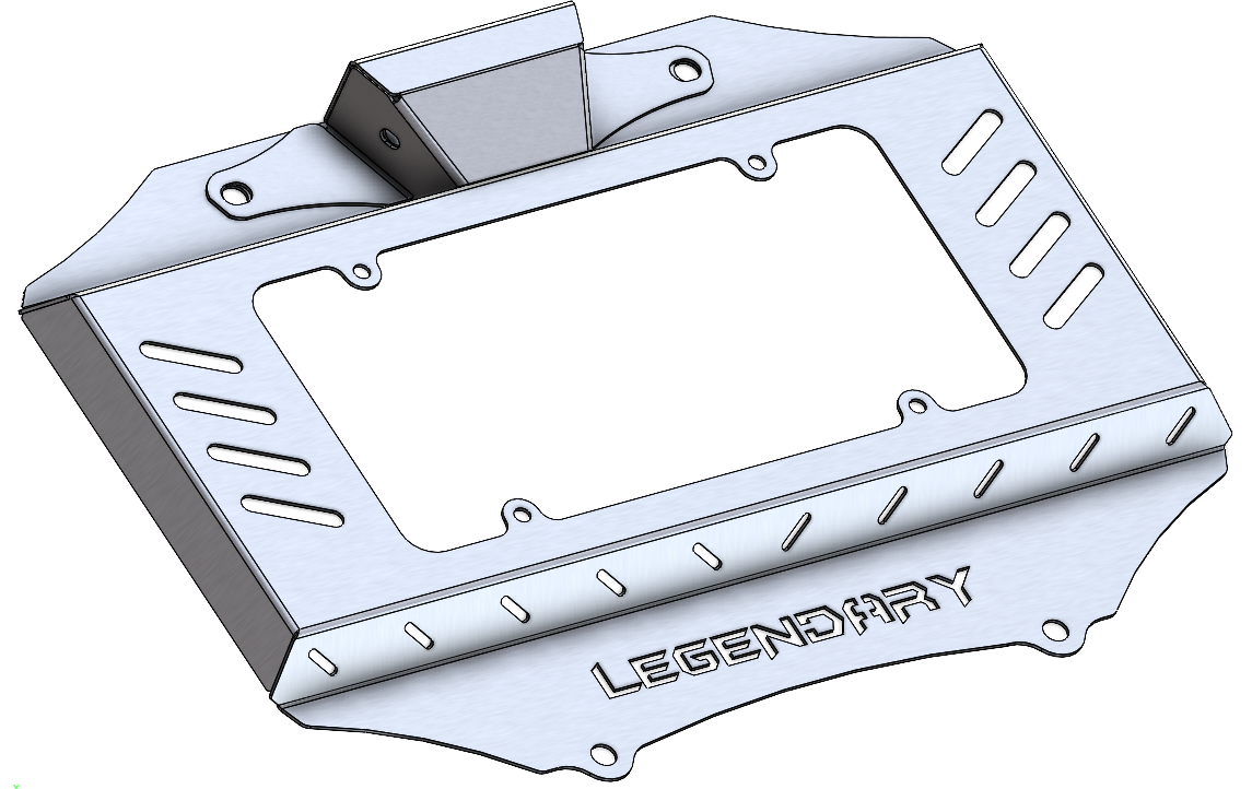TJ/LJ Spare Tire Delete License Plate Mount W/Rigid Chase Light Bracket