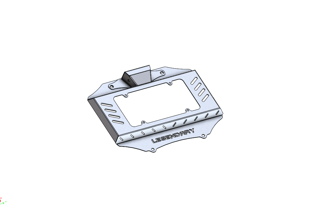 TJ/LJ Spare Tire Delete License Plate Mount W/Rigid Chase Light Bracket