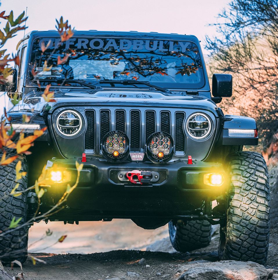 Jeep JL Fog Light Squadron-R 18-Pres Wrangler JL Rubicon Fog Pocket Kit  Amber Baja Designs Baja Designs